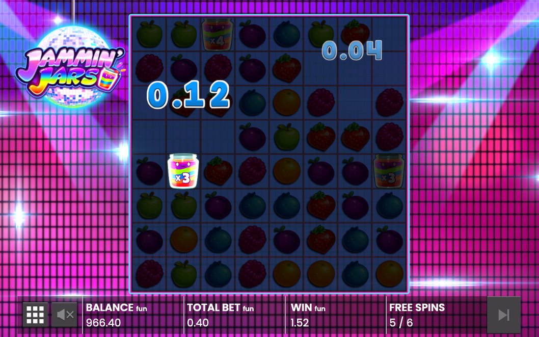 Free Games Feature screen with fixed free spins